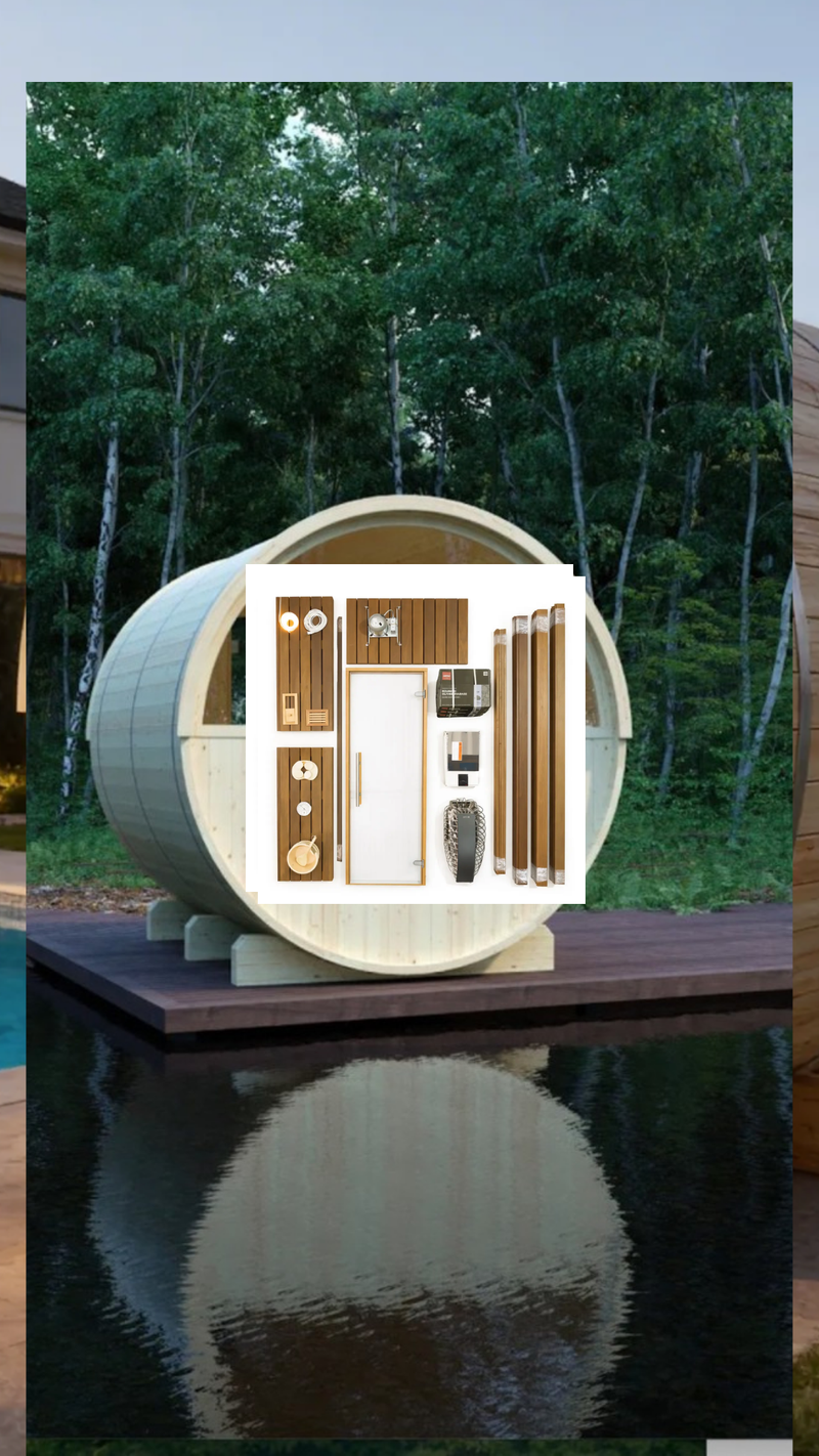 Custom Indoor Sauna Room - 5' x 6' x 8' - Finnish Sauna Builders
