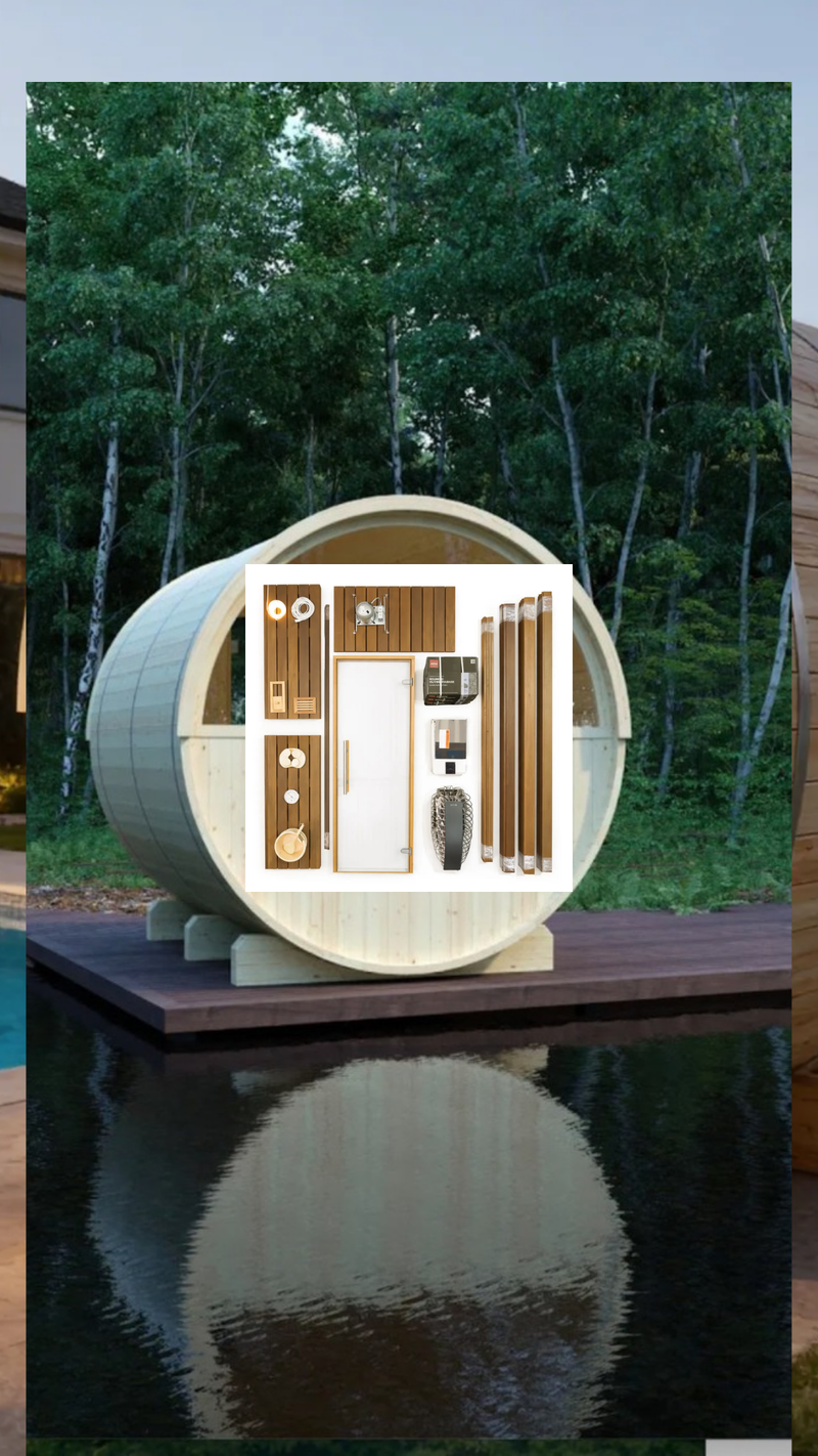 Custom Indoor Sauna Room - 5' x 6' x 8' - Finnish Sauna Builders