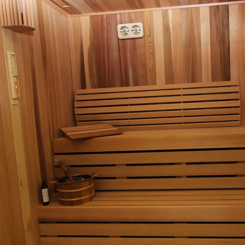 Custom Indoor Sauna Room - 4' x 4' x 8' - Finnish Sauna Builders