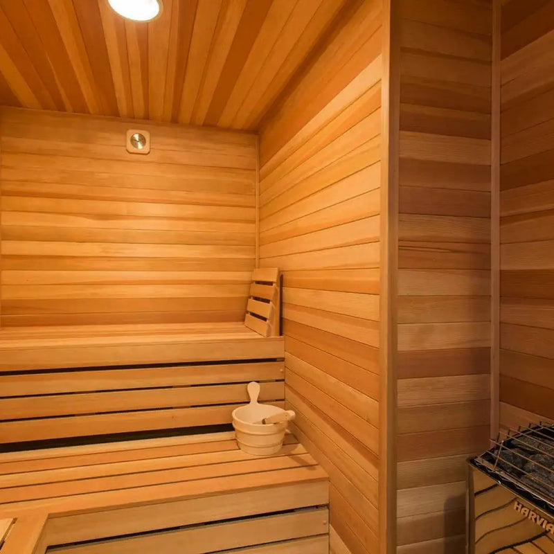 Custom Indoor Sauna Room - 4' x 7' x 8' - Finnish Sauna Builders
