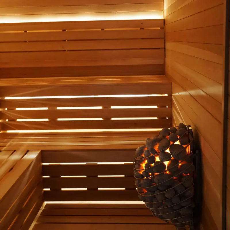 Custom Indoor Sauna Room - 3' x 4' x 8' - Finnish Sauna Builders
