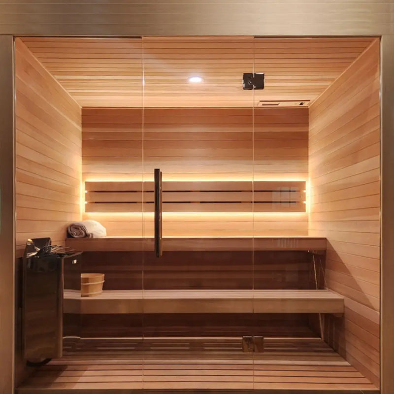 Custom Indoor Sauna Room - 4' x 7' x 8' - Finnish Sauna Builders