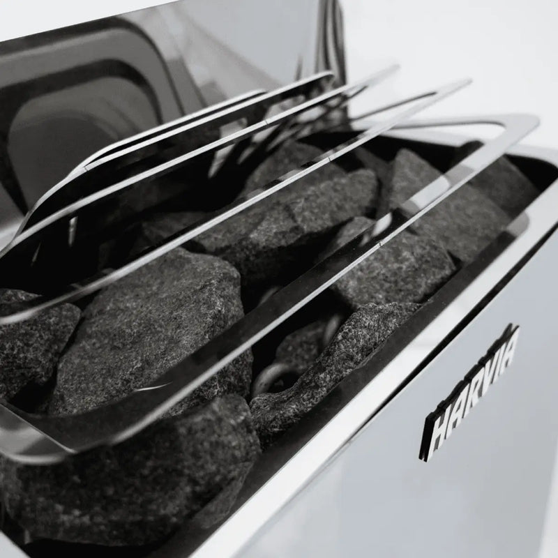 Harvia Wall Sauna Heater 8KW with Built-In Controls - Finnish Sauna Builders