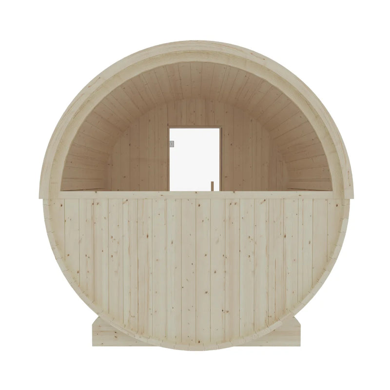 Helsinki Finnish Barrel Sauna with Terrace and WiFi Heater - Finnish Sauna Builders