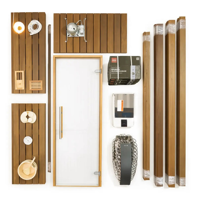 Custom Indoor Sauna Room - 7' x 7' x 8' - Finnish Sauna Builders