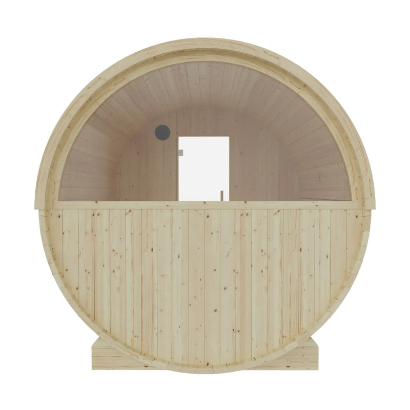 Vassa Finnish Barrel Sauna with WiFi Heater - Finnish Sauna Builders