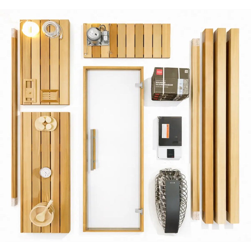 Custom Indoor Sauna Room - 6' x 8' x 8' - Finnish Sauna Builders