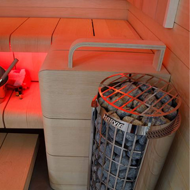 Harvia Cilindro Modern Steel Pillar Style Sauna Heater W/ Sauna Stones [PC60/80/90] (SAK84937)