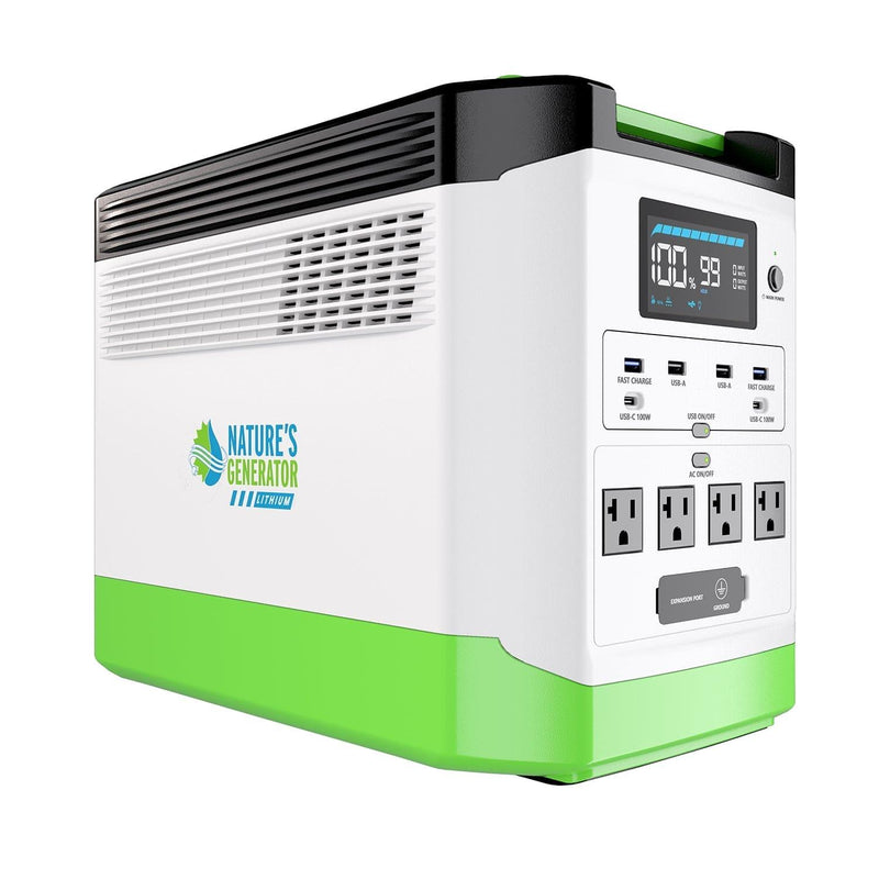 High Capacity Lithium 1800 Solar Generator and Transfer Switch